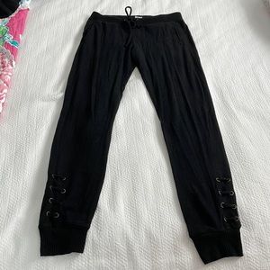 Six/ fifty black joggers in size small
